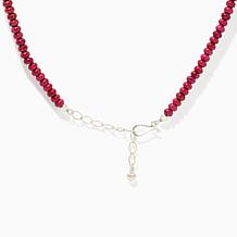 Jay King Sterling Silver Magenta Coral Beaded Necklace with Pendant