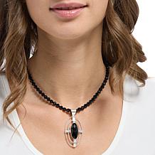 Jay King Sterling Silver Midnight Chalcedony 34" Beaded Necklace