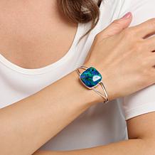 Jay King Sterling Silver Milpillas Azurite-Malachite Cuff Bracelet