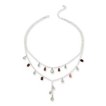 Jay King Sterling Silver Multi-Moonstone 2-Chain 18" Necklace
