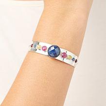 Jay King Sterling Silver Multicolor Multi-Sapphire Cuff Bracelet
