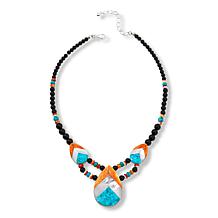 Jay King Sterling Silver Multicolor Multigemstone Inlay 18" Necklace
