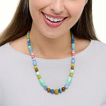 Jay King Sterling Silver Multicolor Opal Bead 18-1/4" Necklace