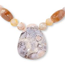 Jay King Sterling Silver Multicolor Sakura Chalcedony 18" Necklace