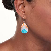 Jay King Sterling Silver Multigemstone Inlay Drop Earrings