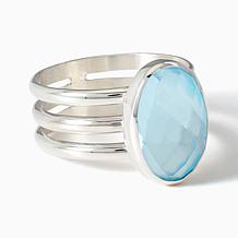 Jay King Sterling Silver Nigerian Blue Topaz Ring