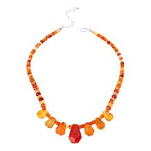 Jay King Sterling Silver Orange Chalcedony 18" Necklace