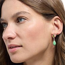 Jay King Sterling Silver Peridot and Variscite Drop Earrings