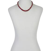 Jay King Sterling Silver Pink Thulite Graduated Bead Necklace