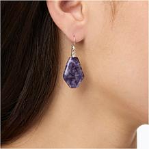 Jay King Sterling Silver Purple Lepidolite Drop Earrings
