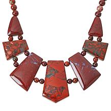 Jay King Sterling Silver Red Moss Jasper Necklace