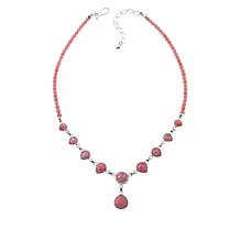 Jay King Sterling Silver Rhodochrosite 18" Necklace
