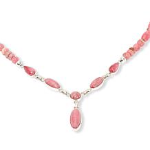 Jay King Sterling Silver Rhodochrosite Bead Necklace