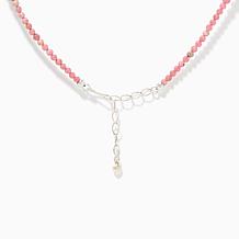 Jay King Sterling Silver Rhodochrosite Beaded Drop Necklace