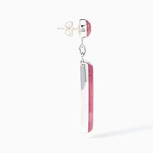 Jay King Sterling Silver Rhodochrosite Drop Earrings