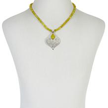 Jay King Sterling Silver Serpentine Pendant with Necklace