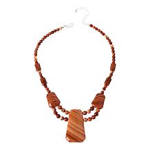 Jay King Sterling Silver South African Rhodochrosite Necklace