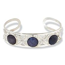 Jay King Sterling Silver Tanzanite 3-Stone Cuff Bracelet