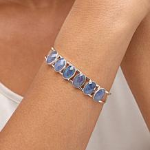 Jay King Sterling Silver Tanzanite 6-Stone Cuff Bracelet