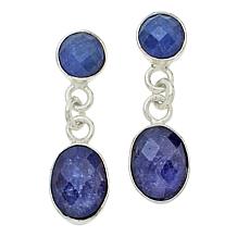 Jay King Sterling Silver Tanzanite Oval Drop Earrings