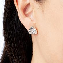 Jay King Sterling Silver Triangular-Cut CZ Stud Earrings