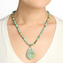 Jay King Sterling Silver Turquoise 3-Piece Pendant and Necklace Set