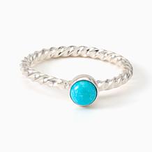 Jay King Sterling Silver Turquoise Stackable 3-Piece Ring Set