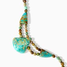 Jay King Sterling Silver Yellow Seven Turquoise Ring