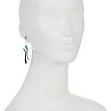 Jay King Turquoise and Lapis Inlay Drop Earrings