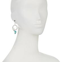 Jay King Turquoise and Mother-of-Pearl Inlay Drop Earrings