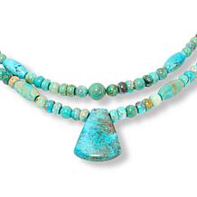 Jay King Turquoise Spruce Moutainn Sterling Silver Necklace