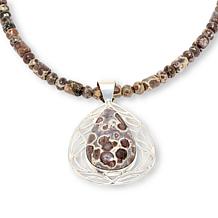 Jay King Turritella Stone Beaded Necklace with Pendant