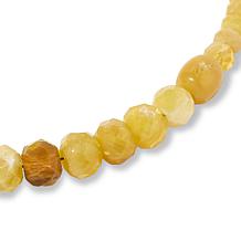Jay King Yellow Opal Bead Graduated 18" Necklace