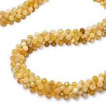 Jay King Yellow Opal Bead Woven Necklace