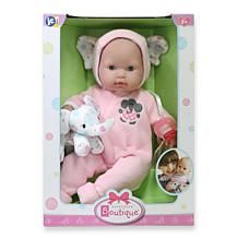 JC Toys Berenguer Boutique 15" Soft Girl Baby Doll w/ Elephant Outfit