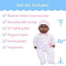 JC Toys La Baby 20" African American Soft Body Baby Doll