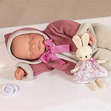 JC Toys La Baby Original 17" Soft Weighted Body Closed Eyes - Pink Set