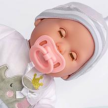 JC Toys Nonis Boutique 15in Realistic Grey Soft Body Baby Doll