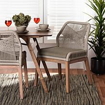 Jennifer Dining Chair with Rope Woven Back, 32.7"H