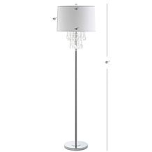 Jonathan Y Abigail 61"   Crystal and Chrome LED Floor Lamp