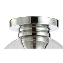 Jonathan Y Atlas 7.75" Metal & Bubbled Glass LED Flush Mount Light