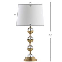 Jonathan Y Avery 27.5" Crystal and Brass LED Table Lamp - Set of 2