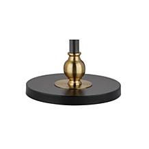 JONATHAN Y Black and Brass Evans 61" Metal LED End Table Floor Lamp
