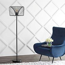 JONATHAN Y Black Gridley 61" Metal LED Floor Lamp