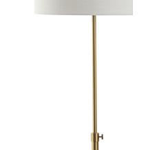 JONATHAN Y Brass and Black Lafayette 65" Adjustable Height Floor Lamp