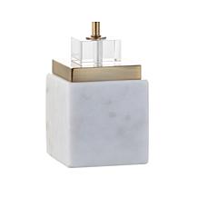 JONATHAN Y Brass Dawson 30" Marble and Crystal Set of 2 Table Lamps