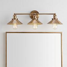 JONATHAN Y Brass Gold August 26.5" 3-light Metal Vanity Light