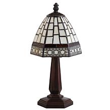 JONATHAN Y Bronze Carter Tiffany-Style 12" LED Table Lamp