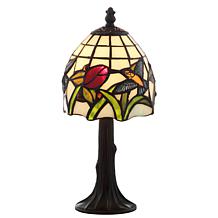 JONATHAN Y Bronze Hummingbird Tiffany-Style 12" LED Table Lamp
