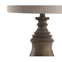 JONATHAN Y Brown Faux Wood Abeline 28.5" Resin LED Table Lamp